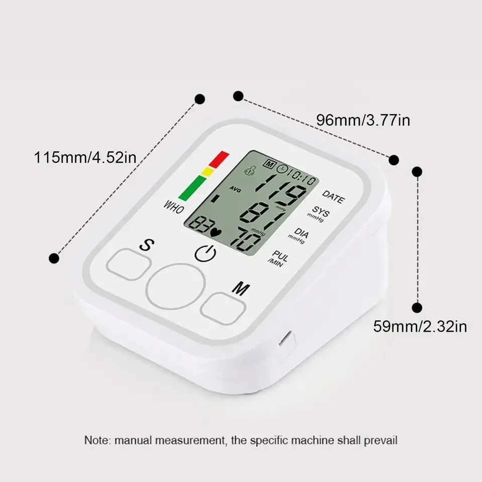 Tensiometru Digital Electronic de Încheietură, Ecran LCD Mare, Măsurare Rapidă și Precisă, Detectare Bătăi Neregulate, Memorie pentru 2 Utilizatori, Indicator WHO, Oprire Automată, Aparat Automat pentru Măsurarea Tensiunii Arteriale și Pulsului - imagine 6