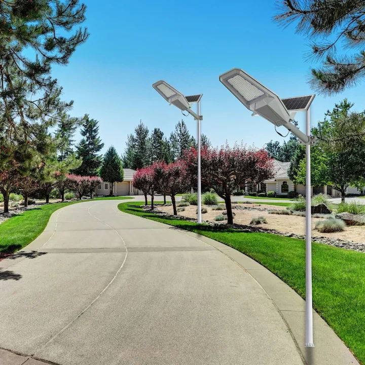 Lampa Solara Stradala LED 800W JORTAN Premium, Corp Din Aluminiu turnat sub presiune, Iluminat Puternic, 30.000 Lumeni, Panou Solar Fotovoltaic Orientabil, Telecomanda, Suport Metalic Inclus, IP66, - imagine 7