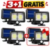 pachet 3+1 lampi solare led cu panou solar separat 98 led uri